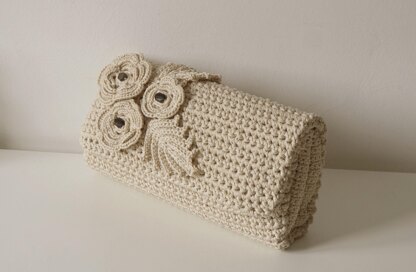 Crochet Flower Pochette Bag