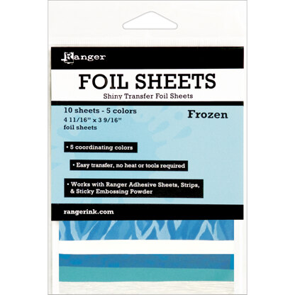 Ranger Inkssentials Foil Sheets 4.69"X3.56" 10/Pkg - Frozen 4.69"X3.56"