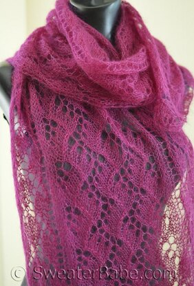 #131 Fairy Tale Three-Lace Scarf.