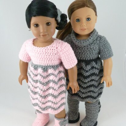 Reversible Chevron Dress - 18" American Girl Doll