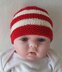 Babies 8ply striped ridged beanie - Scotty