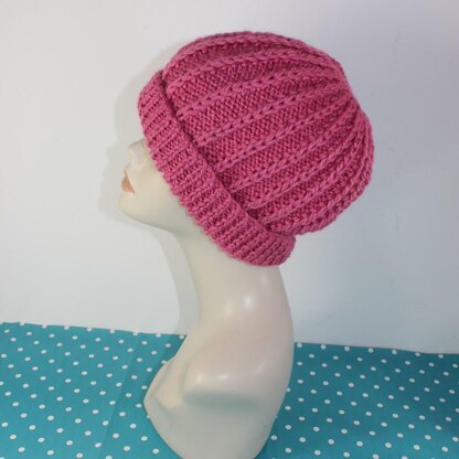 Simple Aran Fishermans Rib Beanie Hat