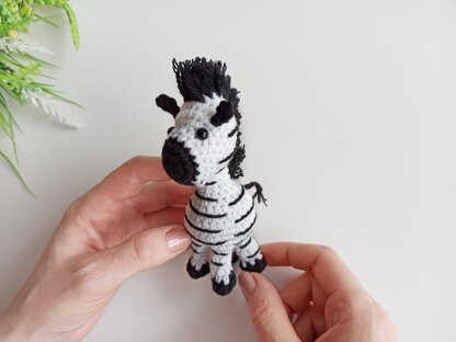 Zebra crochet pattern, mini amigurumi animals