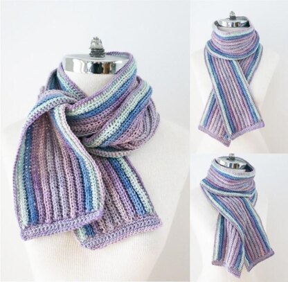 Classic Crochet Ribbed Scarf