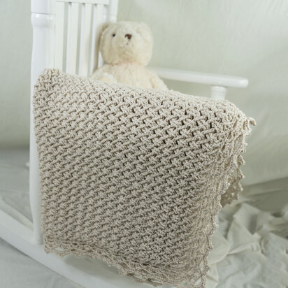 Diagonal Basketweave Baby Blanket in Cascade Yarns North Shore - DK584 - Downloadable PDF