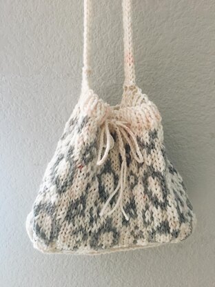 Snow mountain bucket bag