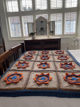 Lotus Patchwork Afghan