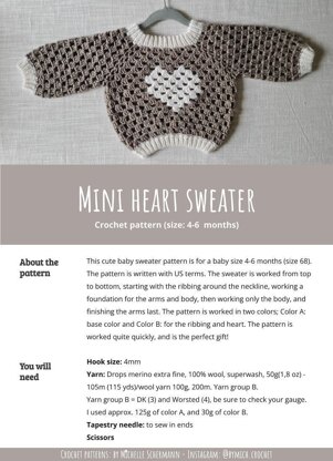Mini heart sweater