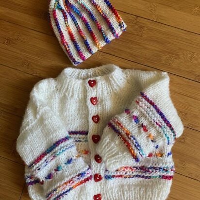 Baby Cardigan and Hat