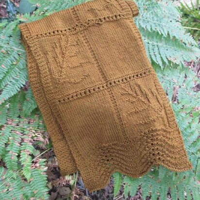 Fossilised ferns keyhole scarf