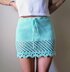 Beachy Scallop Mini Skirt