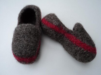 Kids Slippers Loafer Style Felted Knit