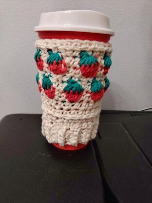 Strawberry Coffee Beanie Cozy