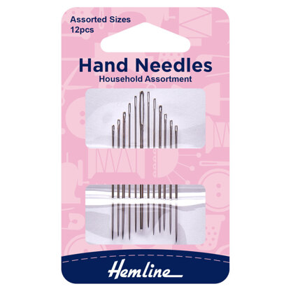 Hemline Hand Sewing Needles: Household Assorted: 12 Pieces