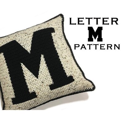 Letter Bold M Pillow