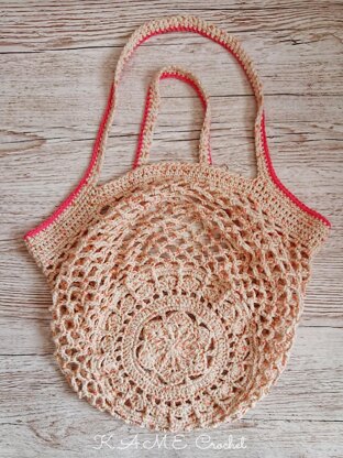 Sakura Market Bag Crochet pattern by K.A.M.E. Crochet LoveCrafts