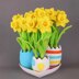 Crochet pattern Easter decoration with Easter eggs and daffodils