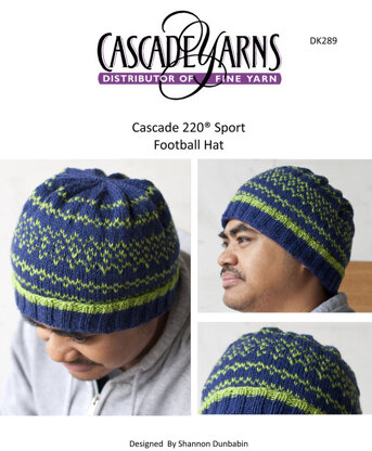 Football Team Hat in Cascade 220 Sport - DK289 - Free PDF