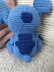 Blue alien amigurumi doll