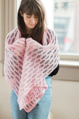 Budelli Lace Stole in SweetGeorgia Bulletproof Sock - Downloadable PDF