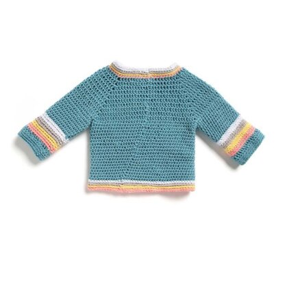 Crochet Saturn Baby Pullover in Bernat Bundle Up - Downloadable PDF