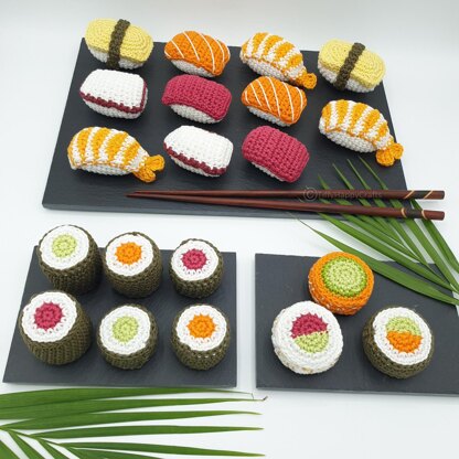 Sushi Small Set Crochet pattern by TiffyHappyCrafts