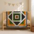 Kaleidoscope Blanket C2C CROCHET PATTERN 53×53 inches Colorwork Mosaic Afghan