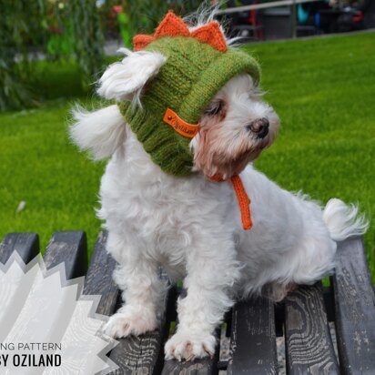 Dragon dog hat - knitting pattern