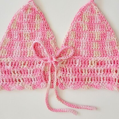 Strawberry Ombre Bikini Top
