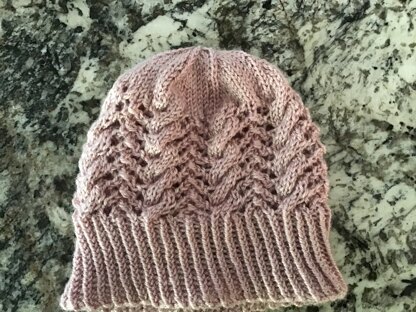 Lace and cable Hat