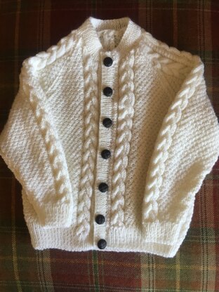 Cable cardigan