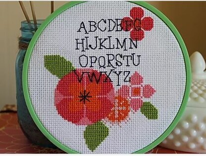 Luhu Stitches Modern Flower Alphabet - Downloadable PDF