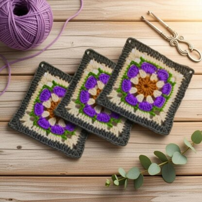 Crochet Square Motif Pattern + Video Tutorial | Easy Crochet Block Design