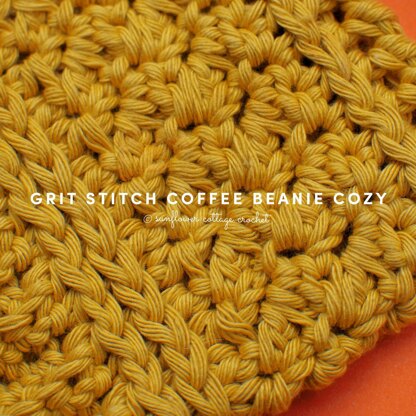 Grit Stitch Coffee Beanie Cozy