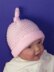 Baby Simple Garter StitchTopknot Beanie Hat