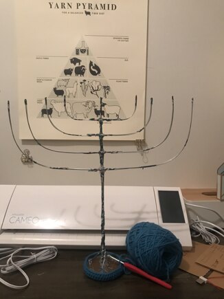 Crocheted Menorah #5