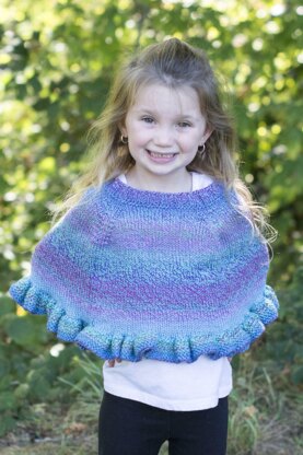 Sweet Pea Cape in Cascade 220 Superwash Wave - W682 - Downloadable PDF