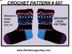 657 CROCHET SOCKS, TOE-UP, WOMEN SIZE 5 - 11