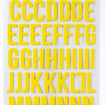 Simple Stories Color Vibe Foam Alpha Stickers 6"X12" 129/Pkg - Yellow
