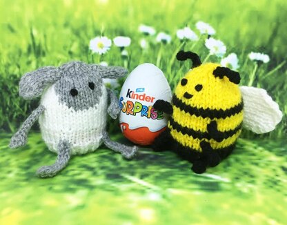 Easter Kinder Surprise cover, sheep and bee