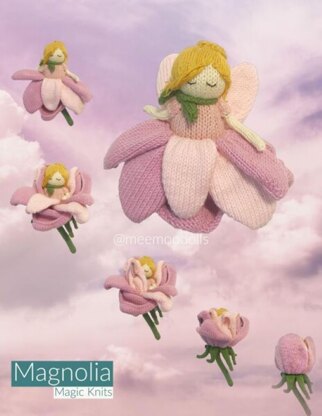 Meemoodolls Magnolia in knitting. Amigurumi Knits