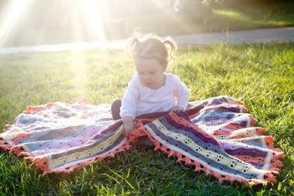 Citrus Snowflakes Baby Blanket