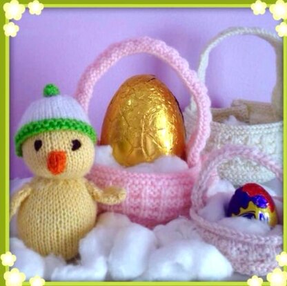 Easter Baskets and Baby Chick Knitting Pattern