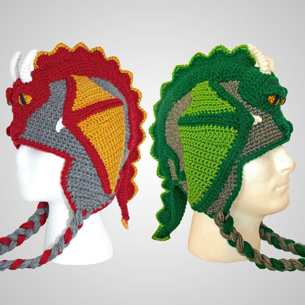 Crochet Dragon Hat Pattern (US TERMS) Crochet pattern by Joni 