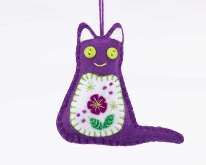 Flora the Flower Cat Felt Ornament