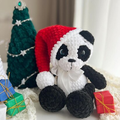 Christmas baby panda