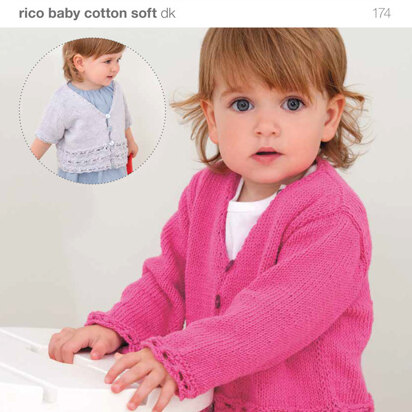 Cardigan in Rico Baby Cotton Soft DK - 174