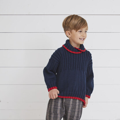George Sweater - Knitting Pattern for Kids in Debbie Bliss Cashmerino Aran - Downloadable PDF