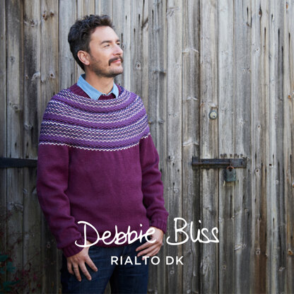 Robyn - Sweater Knitting Pattern For Men in Debbie Bliss Rialto DK by Debbie Bliss