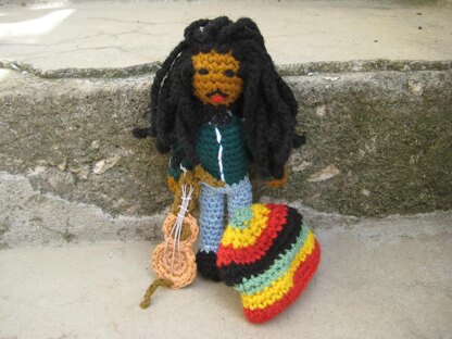 Rock star amigurumi doll